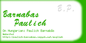barnabas paulich business card